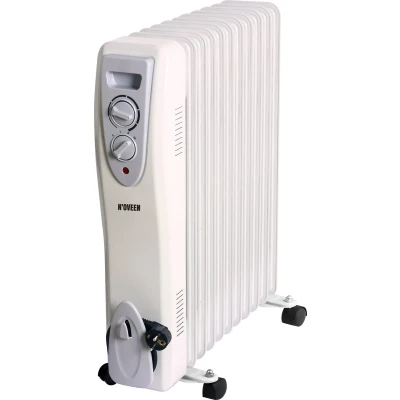 Afbeelding van NOVEEN OH11 Olieradiator Elektrische verwarming Thermostaat 3 Standen tot 2500W Wit