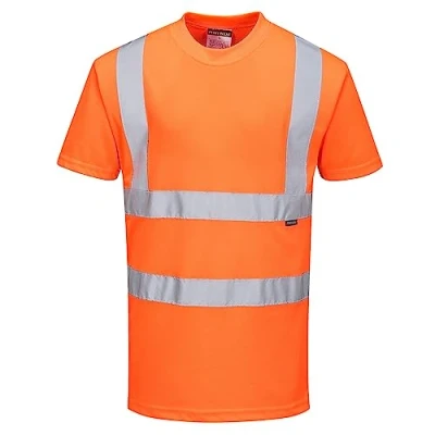 Afbeelding van Portwest RT23 Hoge Zichtbaarheid Rail T Shirt Oranje, 4XL