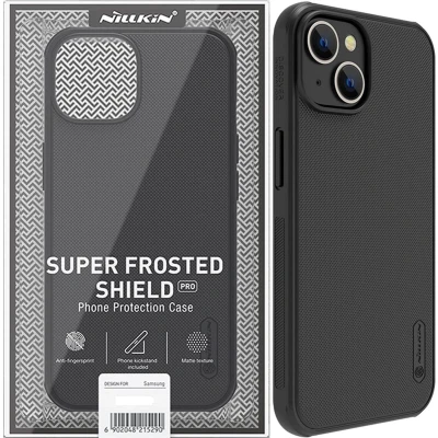 Afbeelding van Nillkin Super Frosted Shield Apple iPhone 14 Plus Hoesje Zwart