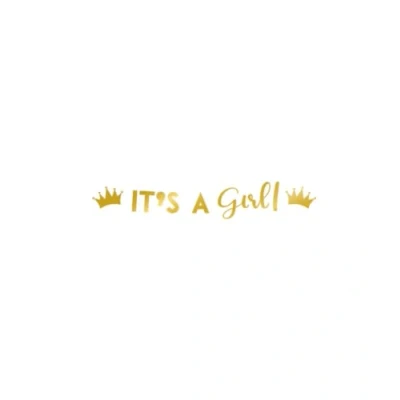 Afbeelding van It&#039;s A Girl Gouden Letterslinger 2,5 meter