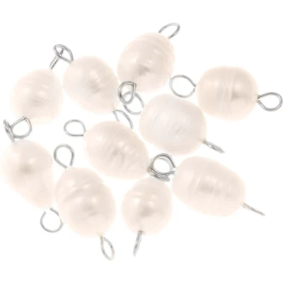 Afbeelding van Tussenstuk Zoetwaterparel (18.5 19.5 x 8 9 mm) White Antiek Zilver (10 Stuks)