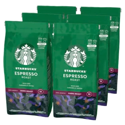Afbeelding van STARBUCKS Espresso Roast, gemalen, 6 x 200 g