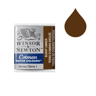 Image de Winsor &amp; Newton Cotman aquarelle (demi godet) 076 terre d&#039;ombre brûlée