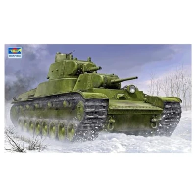 Afbeelding van 1:35 Trumpeter 09590 Soviet T 100 Heavy Tank Plastic Modelbouwpakket