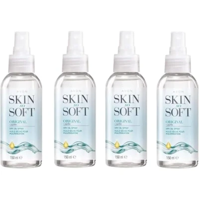 Afbeelding van Avon Skin So Soft Original Dry Oil Body Spray met jojoba olie en citroengras, 4 x 150 ml