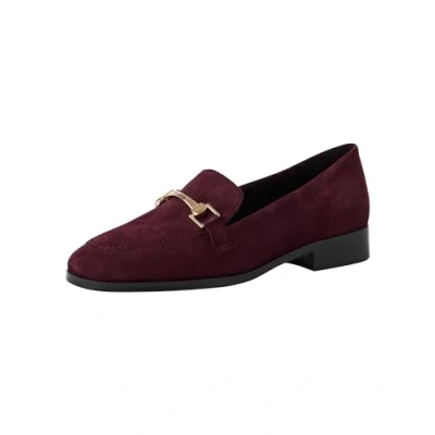 Afbeelding van Tamaris Instappers, Dames, Maat: 37, Dark red Veloursleer