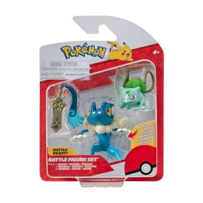 Afbeelding van Pokémon Batte Figuur Set Honedge, Bulbasaur, Frogadier, 3st.