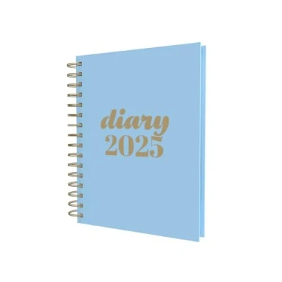 Afbeelding van Collins Scandi E PW51.57 25 dagplanner A5 met afspraken, spiraalbinding, hardcover, gerecycled papier, lichtblauw