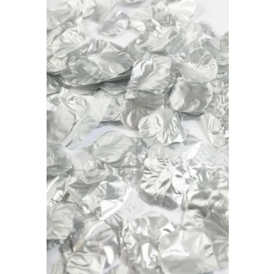 Afbeelding van Rozenblaadjes luxe zilver 144 stuks