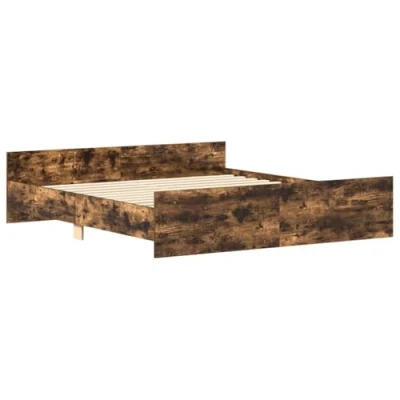 Afbeelding van Bedframe Bewerkt Hout Sonoma Eikenkleurig 100X200 cm 160 x 200 / Gerookt eiken