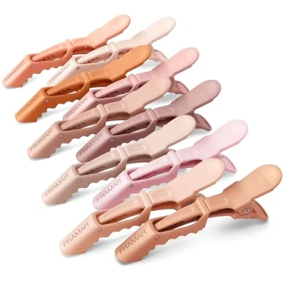Afbeelding van FRAMAR Krokodillenclip voor dames haarclip kappers, dames, haarspeldjes, krokodillenclips, haarclip, krokodillenhaarclip neutraal 10p