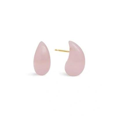 Afbeelding van SINGULARU Drop Oorbellen Messing met 18Kt Goud Plating Afwerking Natuurlijke Jade of Kwarts Patroon Sieraden voor Vrouwen, Messing, Geen edelsteen