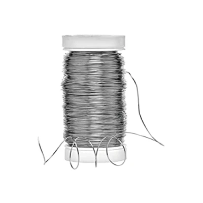 Afbeelding van Rayher Bloemendraad of ijzerdraad zilver 0.3 mm dik 100 meter snoer metaaldraad bindmaterialen