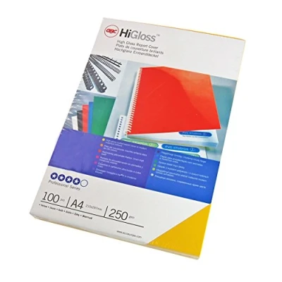 Afbeelding van Voorblad GBC A4 chromo karton 250gr blauw 100stuks