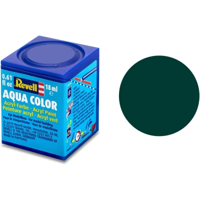 Afbeelding van Zwartgroen Mat Aqua Color 18 Ml Revell Modelbouwverf Op Waterbasis