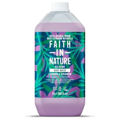 Afbeelding van Faith in Nature Lavender &amp; Geranium Bodywash Navulverpakking 5LT