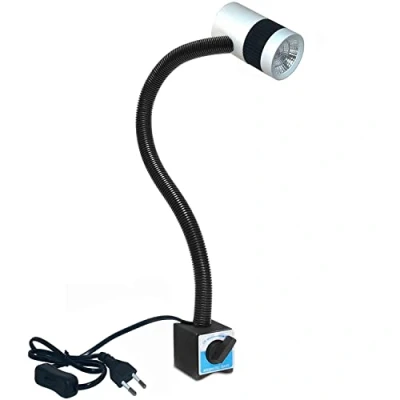 Afbeelding van Werklamp met magnetische basis 12W 110V 220V machine led licht verstelbare flexibele zwanenhals 1500 lumen voor CNC freesmachine naaimachine industriële gereedschapsverlichting
