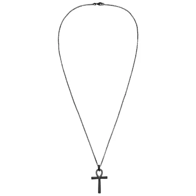 Afbeelding van Kuzzoi Cross Ketting, Heren, Maat: 60, Schwarz