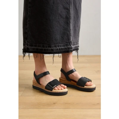 Afbeelding van Gabor Comfort Sandalen met sleehak, Dames, Maat: 37, Schwarz Leer