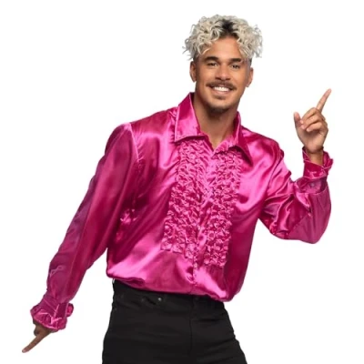 Afbeelding van Boland Party shirt knalroze (XL) Volwassenen Danser/danseres 80&#039;s &amp; 90&#039;s Disco