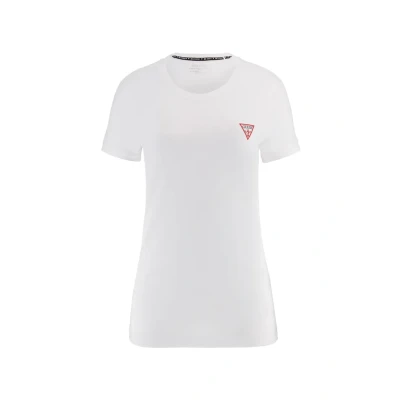 Afbeelding van Guess SS CN MINI Triangle Tshirt basic, Dames, Maat: XS, Pure white