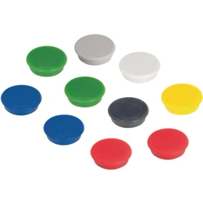 Afbeelding van Franken whiteboard magneten dia 24mm assorti gekleurd doos á 10 stuks