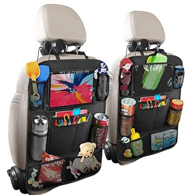 Afbeelding van 2 stuks autorugleuningbeschermers, autostoel organizer voor kinderen, autostoelorganizer, vak iPad/tablet, stoelbeschermer
