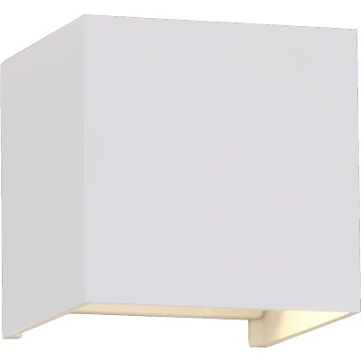 Afbeelding van LED buitenwandlamp Davos hoekig, wit