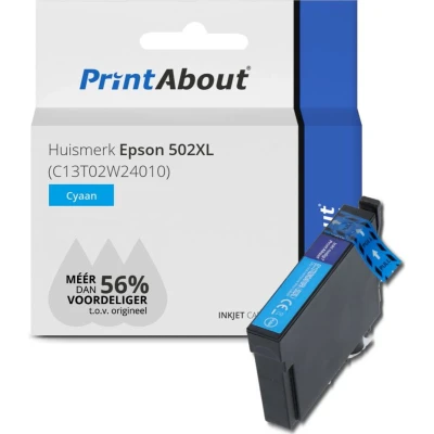 Afbeelding van Huismerk Epson 502XL (C13T02W24010) Inktcartridge Cyaan Hoge capaciteit