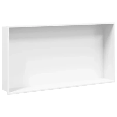 Afbeelding van vidaXL Douchenis 62x32x9 cm roestvrijstaal matwit