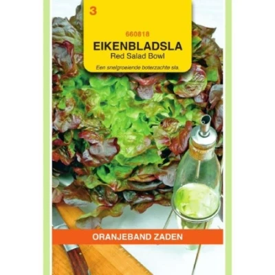 Afbeelding van Red salad bowl rode eikenbladsla