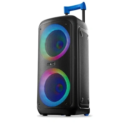 Afbeelding van Music Sound De speaker is voorzien van een krachtige Bluetooth luidspreker met vermogen 80 W Draadloze RGB verlichting Levensduur 4 uur Afstandsbediening voor alle