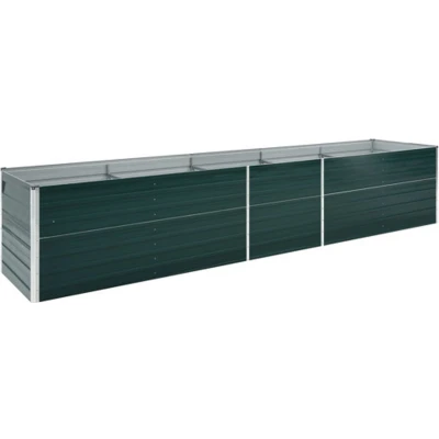 Afbeelding van Plantenbak verhoogd 400x80x45 cm gegalvaniseerd staal groen