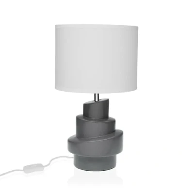 Afbeelding van Bureaulamp Versa Grijs Wit Keramisch 40 W 20 x 35 cm
