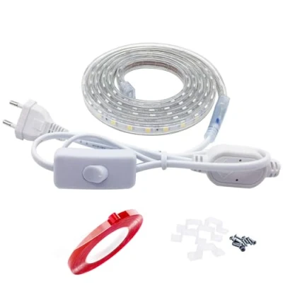 Afbeelding van Q.Laomi ledstrip, 1 meter, met schakelaar, 220 V, 230 IP65, waterdicht, warm wit