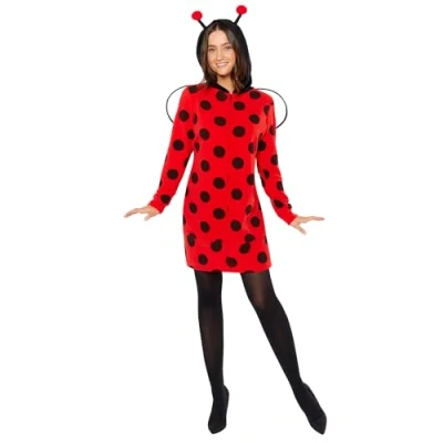 Afbeelding van RIETHMULLER Lieveheersbeestjes kostuum met stippen dames M / L