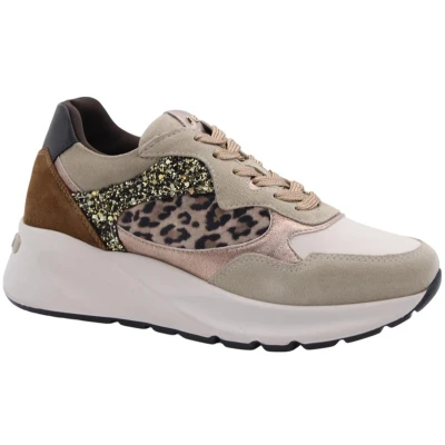 Afbeelding van Nero Giardini I514060D Baskets Femme en Suède, Cuir Et Matériel Technique, sable, 37 EU