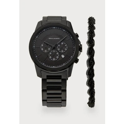 Afbeelding van Armani Exchange heren Horloge met armband in set van 2 AX7163SET de kleur Antraciet