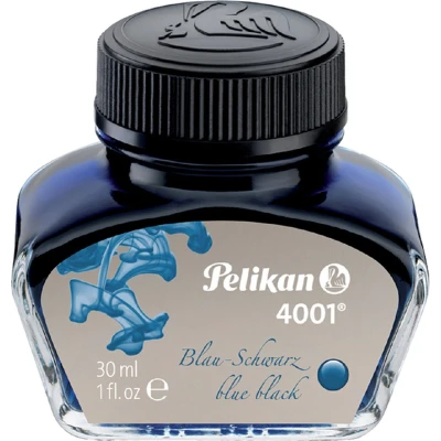 Afbeelding van Vulpeninkt Pelikan 4001 30ml blauw/zwart