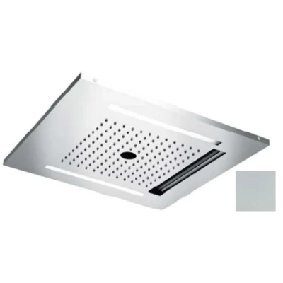Afbeelding van SB Wire Twist Regendouche inbouw met chromotherapy verlichting mat wit 1208955379