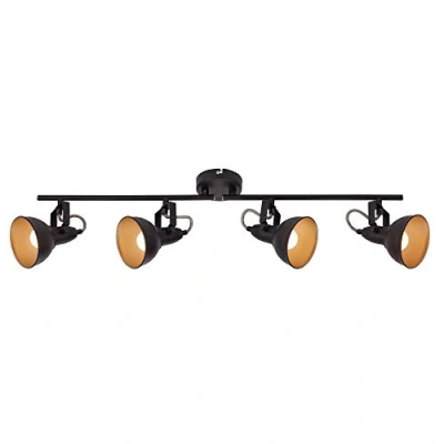 Afbeelding van Briloner Leuchten SOFT Plafondlamp 4 lichts Spots kantelbaar E14 Metaal Zwart goud