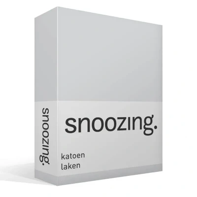 Afbeelding van Snoozing Laken Katoen Lits jumeaux 240x260 cm Grijs