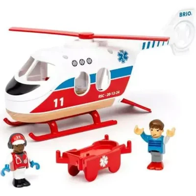 Afbeelding van BRIO World 36002 Reddingshelikopter Accessoire voor treinset kinderen vanaf 3 jaar
