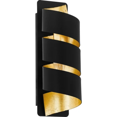 Afbeelding van EGLO Elizondo Wandlamp E14 27 cm Zwart/Goud
