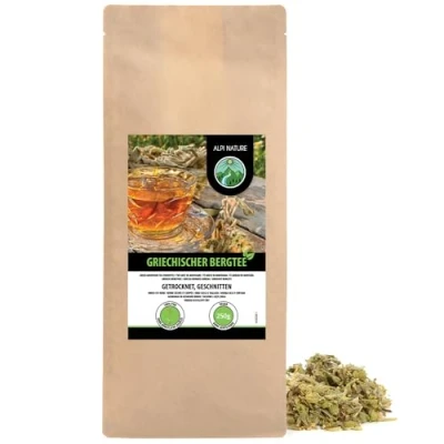 Afbeelding van Griekse bergthee (250 g), gesneden, voorzichtig gedroogd, 100% zuiver en natuurlijk, kruidenthee, muurthee