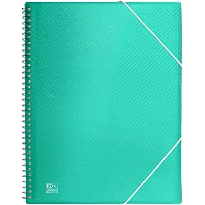 Afbeelding van Oxford, A4 kunststof insteekmap, 30 transparante hoesjes, turquoise