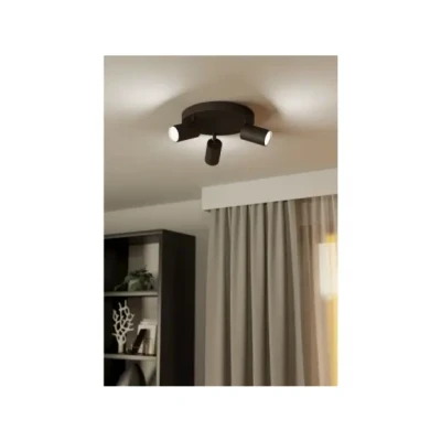 Afbeelding van EGLO connect.z Telimbela Z Smart Spot GU10 Ø 25 cm Zwart Instelbaar RGB &amp; wit licht Dimbaar Zigbee
