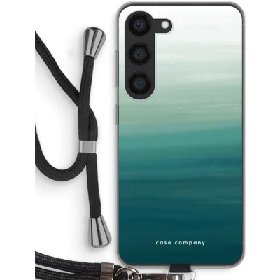 Afbeelding van Case Company® hoesje met Koord geschikt voor Samsung Galaxy S23 Ocean Telefoonhoesje Zwart Bescherming aan alle Kanten en Over de Schermrand