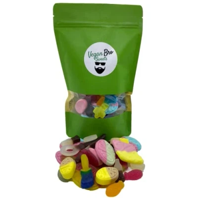 Afbeelding van Vegan Bro SWEETS Big Bag Sweet 500 g veganistische fruitsnoepjes ideaal om cadeau te geven