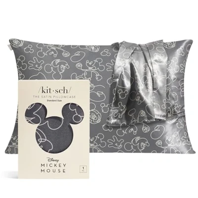 Afbeelding van Mickey/Minnie x Kitsch satijnen kussensloop met ritssluiting zachter dan zijde voor haar en huid, kussenslopen, standaardmaat (Minnie Malist, 1 stuk)